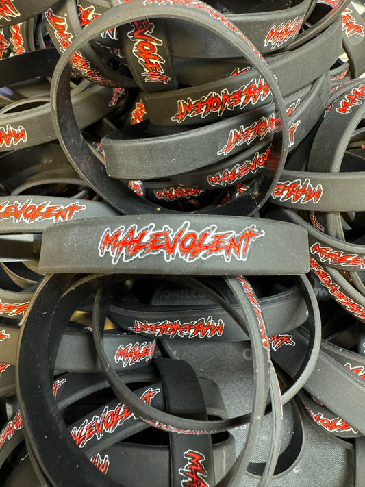 MALEVOLENT SILICONE BRACELET x5 FREE WITH ANY ORDER