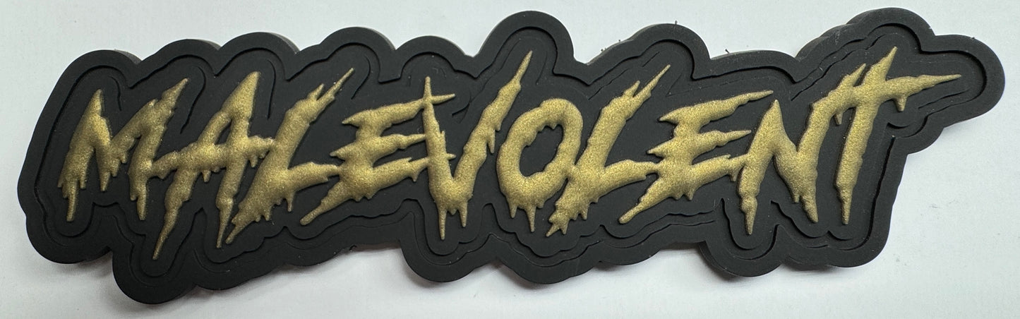 MALEVOLENT PVC PATCH BLACK AND GOLD CSL EXCLUSIVE NOT FOR SALE ONLINE!